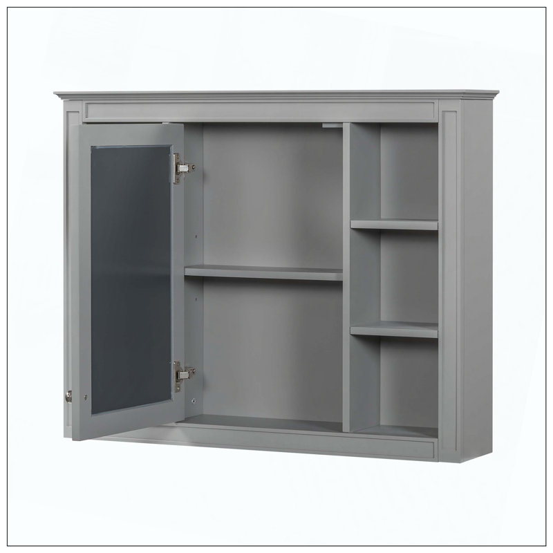 Armoire à pharmacie à fermeture douce 4 tiroirs Modern, Gris