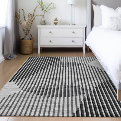 Machine Washable Indoor/Outdoor Chayden ACN1001 Gray