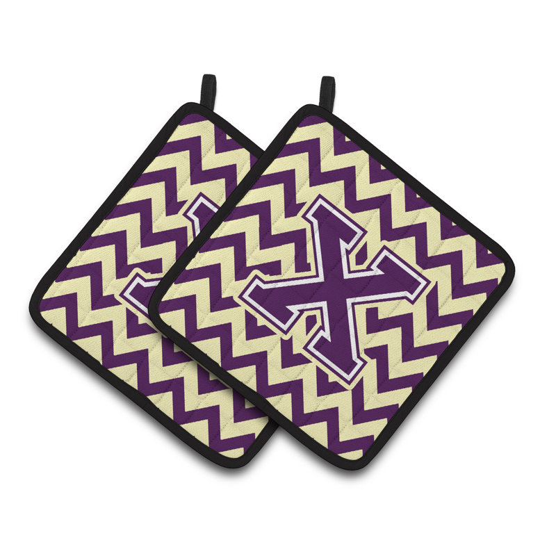 Poignée à chevrons, X, Mauve / doré clair