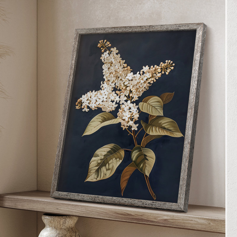 Reproduction encadrée FLORAL Series CLVII - bois massif, H 11 po x l 9 po