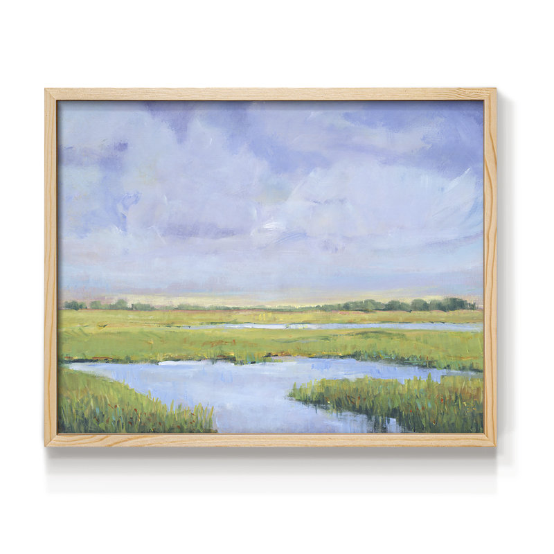 Summer Marsh I - reproduction encadrée - réaménageable, Naturel, H 16 po x l 20 po