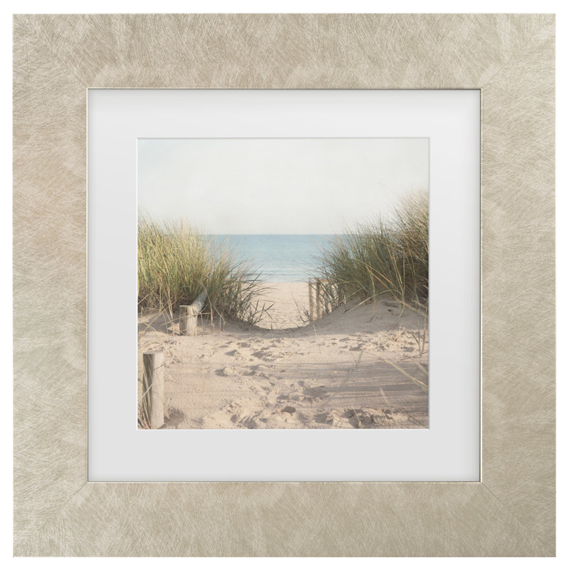 Art sur toile, "Beach grasses" par Pela Studio, Champagné, H 14,5 po x l 14,5 po x P 0,625 po
