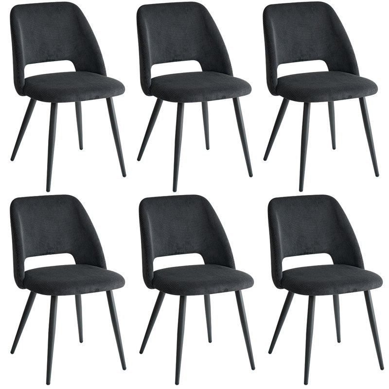 43.5cm H Metal Parsons Chair, Black