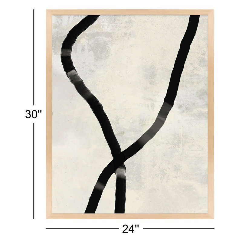 Black Rope 5 Print by Jacques Pilon, 30" H x 24" W x 1.25" D, Maple Wood