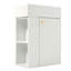 Meuble-lavabo flottant moderne de 18,5 po avec lavabo en résine - parfait pour les petites salles de bain, rangement à gauche