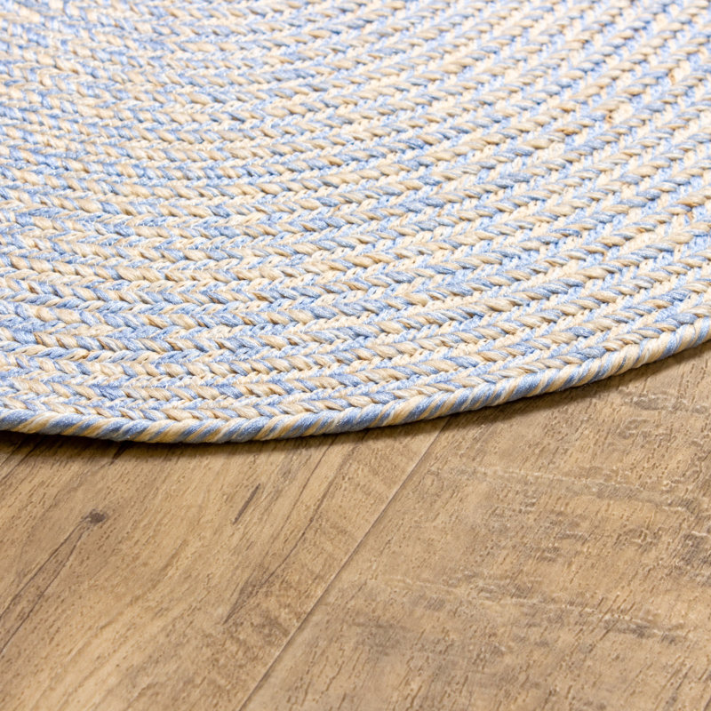 Handmade Braided Polypropylene Indoor/Outdoor Farmhouse Area Rug, Oval 4' x 6'