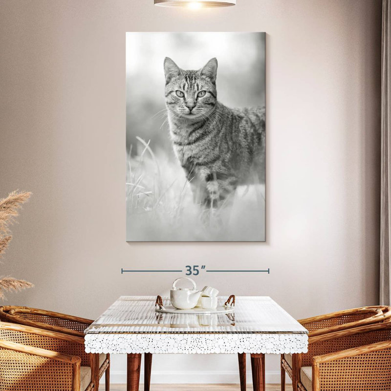 Brampt Grey Cat, 51" H x 34" W