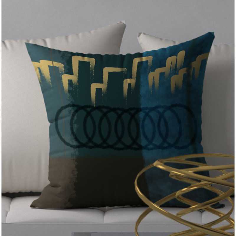 Housse de coussin carrée et en bonne santé florissante, H 24 po x l 24 po