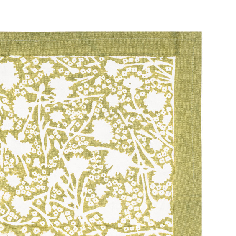 Meadows 100% Cotton Rectangle Placemats, Vert