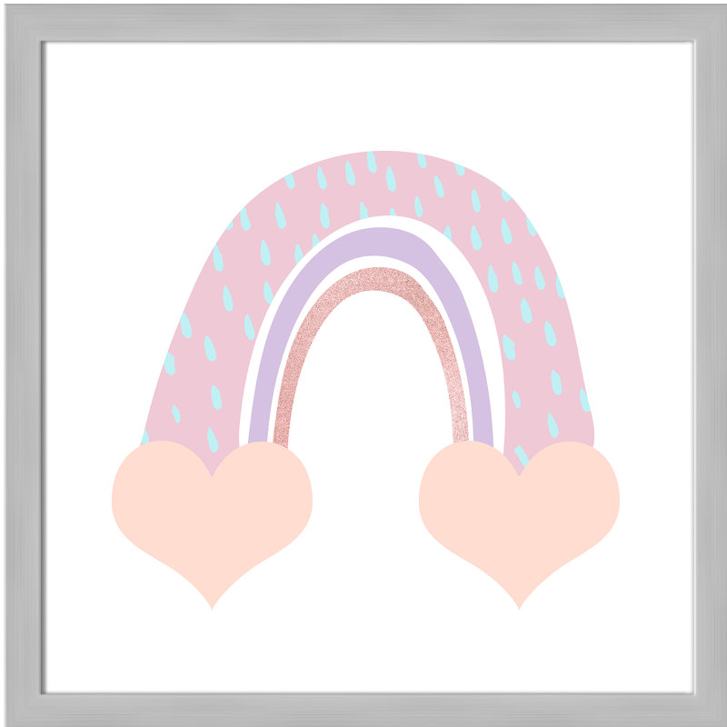Arc-en-ciel 1, H 24,5 po x l 24,5 po x P 0,63 po, Encadré de boîte blanc