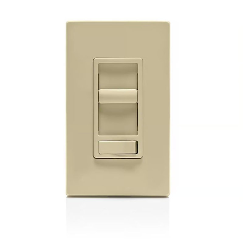 Leviton SureSlide Ivory 600 Watt Preset Slide Dimmer Switch 1 Pack, Ivory