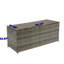 Coffre de rangement de jardin 113 gallons. Gris avec couvercle Structure légère en métal. Eau. Pour une utilisation à l'extérieur - Caisse spacieuse pour patio, terrasse. Doublure amovible, rouille portable et utile