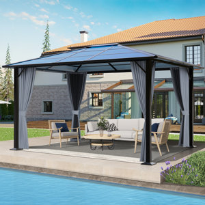 12 Ft. W x 10 Ft. D Steel Patio Gazebo