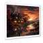 Cottage Sunset Sanctuary 3 - paysage, art mural sur toile-564843529-597830613