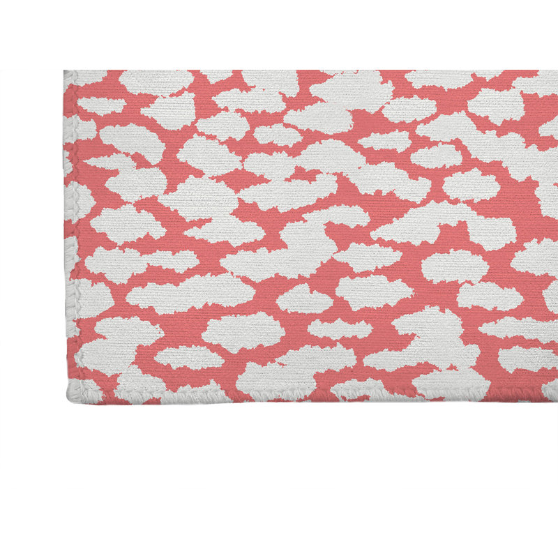 Animal Splat Low Profile Kitchen Mat, Dusty Rose, Rectangle 4' x 6'