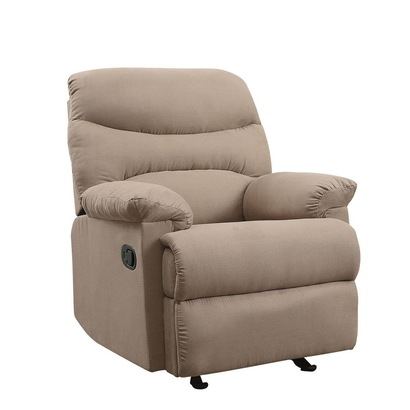 Fauteuil inclinable en microfibre, Marron clair