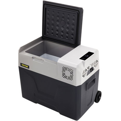 Car Refrigerator, DC 12/24V AC100-240V Compressor Electric Cooler, -4°F to 68°F Car Fridge with APP Control, 60W Cars Freezer for RVs, Campsites, Boats, Camping, Fishing, 42 QT Portable Freezer