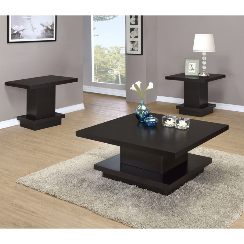 Ensemble de tables basses 3 pièces Cappuccino