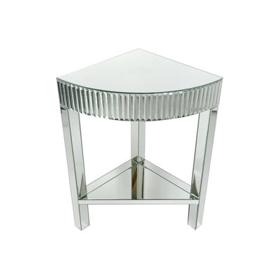 Table de bout en verre à 3 pieds