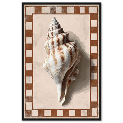 Spiral Shell IV Canvas Print Boho Coastal Art by Art Remedy, Black Frame, 20 x 30