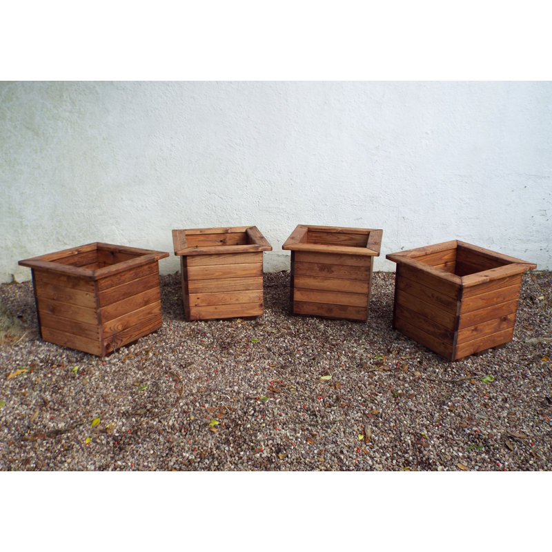 Felton Handmade Wood Planter Box, 38.5cm H x 47.5cm W x 47.5cm D