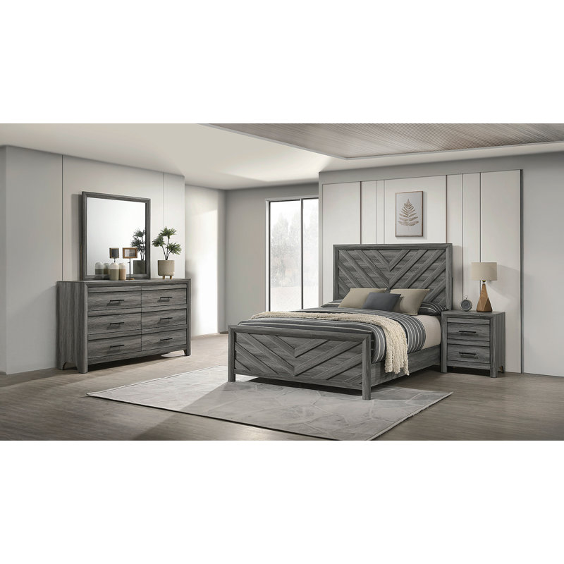 Ensemble de chambre avec grand lit 4 pièces Denver