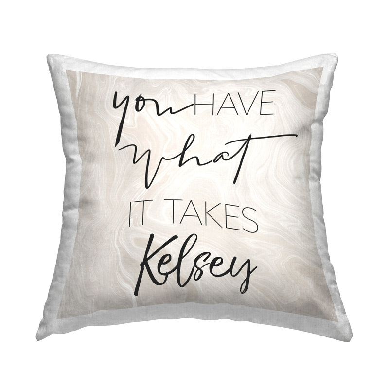 Coussin Marbré inspiré Saying, Oui