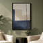 Art mural encadré sur toile - Composition abstraite moderne en blocs de couleur bleu et beige - 16 po x 24 po, 24 po x 36 po-129684492-129684493
