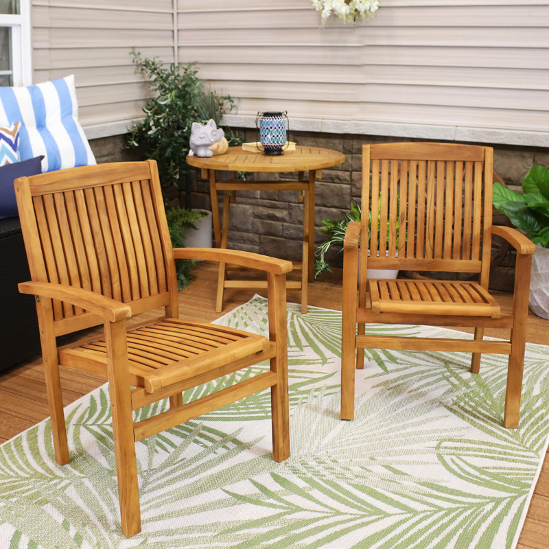 Datrion Teak Wood Outdoor Dining Armchair