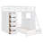 Twin over Twin Bunk Bed with LED Light and USB Poarts-1841217785
