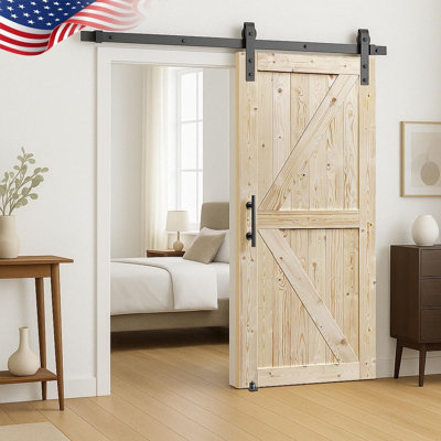 36In X 84In Barn Door, 20-60 In Unfinished British ...