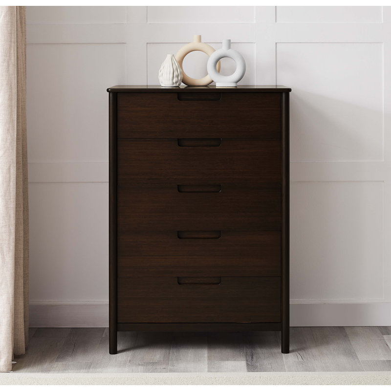 Commode 5 tiroirs Felder, café