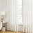 Faux Linen Semi Sheer Light Filtering Grommet Top Curtains (Set of 2)-809875634