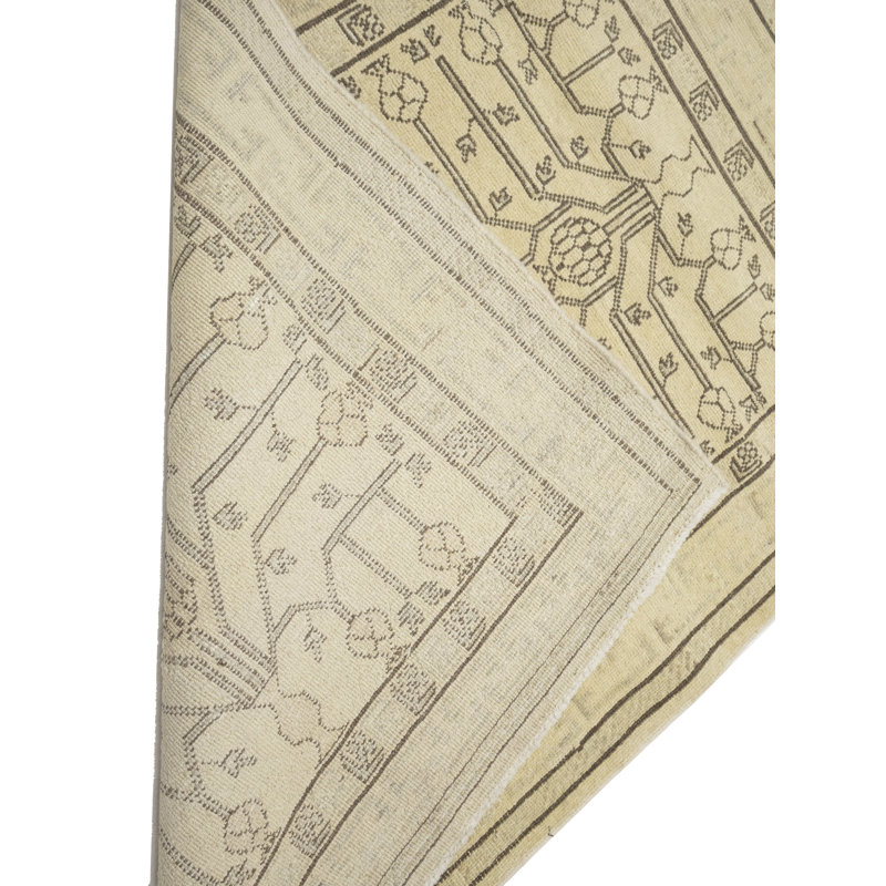Tapis beige fait à la main 3X5