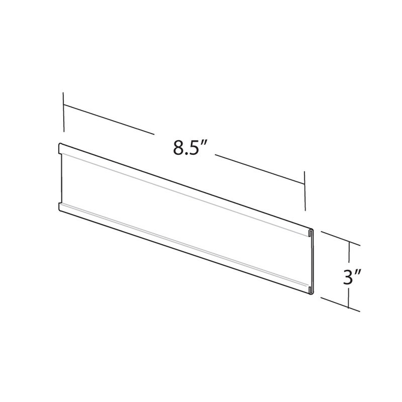 8.5" W x 3" H Adhesive-back Acrylic Wall Nameplate, 10-Pack, 8.5" W x 3" H