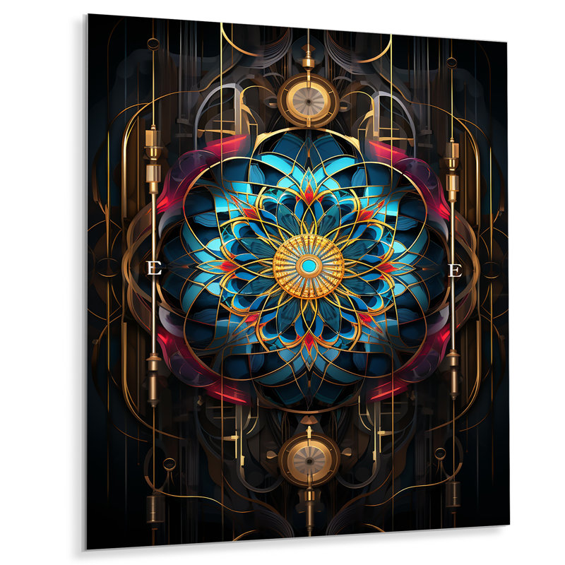 Cosmic Unity Mystic Star - Boho Mandala, impression d'art mural, Pas de métal encadré, H 40 po x l 30 po x P 1,5 po