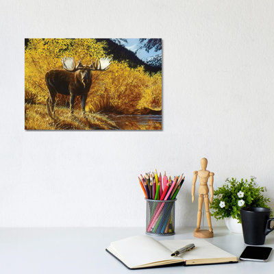 Moose IV by Jan Martin Mcguire - Wrapped Canvas Painting