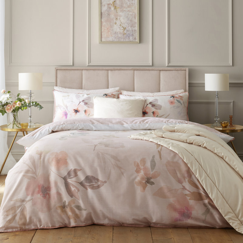 Harlan Polyester Solid Colour Bedspread, Cream Solid Colour