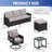 6-Piece Patio Wicker Conversation Set With 3-Seat Sofas, Swivel Rocking Chairs, And Ottomans,Backyard, Porch, Poolside-41190195-39605083