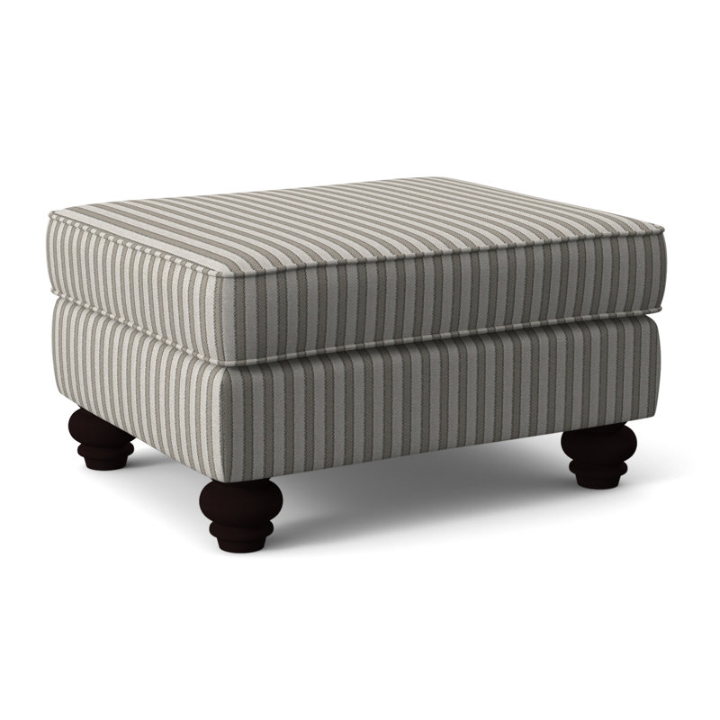 Lowell Ottoman, Brown Geometric, 0456-33, Java Finish