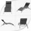 Ensemble de 2 chaises longues de piscine gris foncé (2 chaises longues)