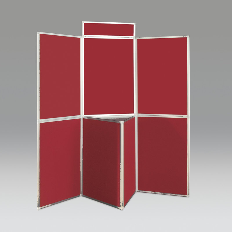 Free-Standing Bulletin Board 220cm H x 210cm W, Burgundy