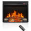 Chaufferette électrique encastrée 23 pouces avec bûche, télécommande réaliste, protection contre la surchauffe et double dispositif de chauffage, 1400 W, 5 000 W par heure, 11 réglages de température, 50000-1425474150