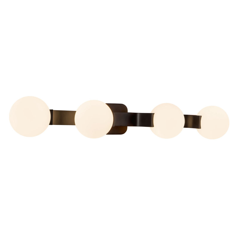 Briar 34-in Gold Bathroom Vanity Light, Matte Black