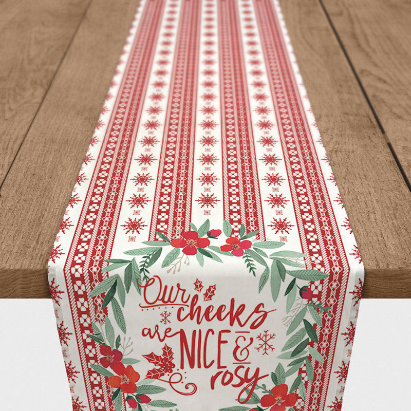 Pocklingt Our Cheeks Are Nice and Rosy Runner, 72" L x 16" W