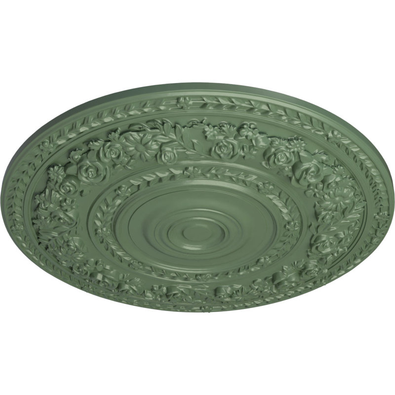 Rose Ceiling Medallion, Athenian Green