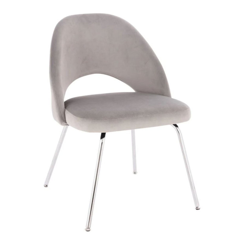 Sandy Chrome Chair, Gray, 2