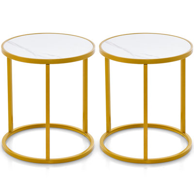 Lisinski 50cm W Steel Bedside Table