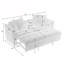 Canapé-lit escamotable 78 po Flannelette-952561492