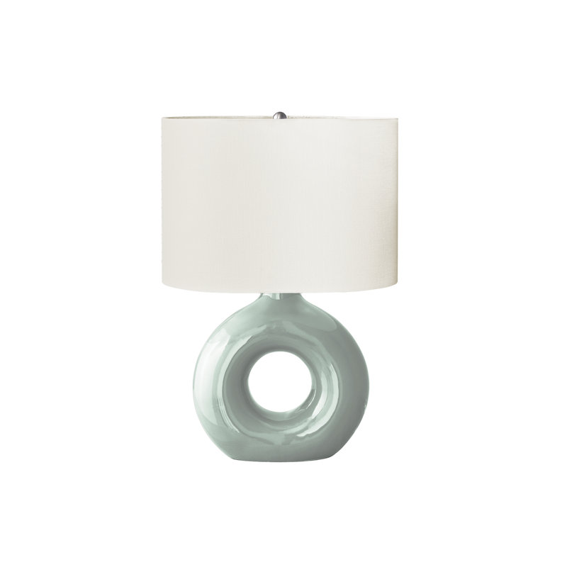 Lighting, 24"h, Table Lamp, Ceramic, Ivory / Cream Shade, Contemporary, Modern, Green